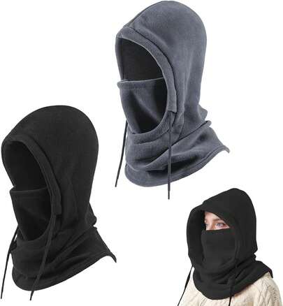 2 Pack Pasamontañas para Hombre y Mujer, Balaclava para el Sol, Protección UV y Transpirable, Pasamontanas para Moto, Ciclismo, Senderismo y Esquí