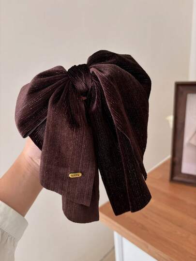 1 pieza Pinza de pelo con lazo de terciopelo para mujeres, adecuada para uso diario, accesorio de moda elegante para el cabello