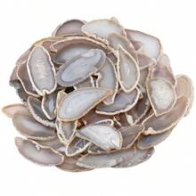 5/10/15/20 Stück Achat Licht Tisch Scheiben, Heilkristalle Geoden Steine, asymmetrische Heim Dekoration Schmuckherstellung, elegantes Grau, für Balance und Harmonie, Glück und spirituelle Energie