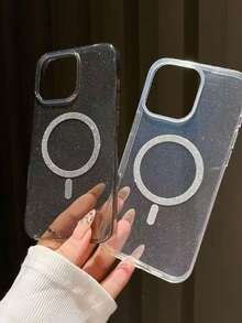 Transparent Glitter Magnetic Charging Case | MagSafe Compatible, Shock-Resistant And Slim, Compatible With Iphone - Clear - View 4