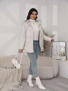 chamarra de doble vista 2 forma de usar  caliente y buena tela aferbada - Negro - Ver 3