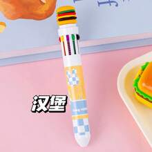 Capy-Bara- Cartoon 10-Colored Round Tip Pens For Creative Note-Taking, Pressurized Design, Multifunctional For Elementary Students - Random Colors and Styles - View 9