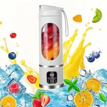 USB Rechargeable Blender And Juicer - Portable, Easy To Clean, With Digital Display, Ideal For Making Smoothies, Milkshakes, Fruit & Vegetable Juices, Great For Home, Office, Travel And Holiday Gifts. Portable Blender | Modern Kitchen Appliance | Digital Display Function, Juicer Blender, Practical New Year And Christmas Gift For Women. - Multicolor - View 13