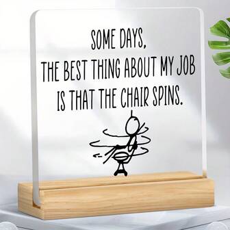 Silla giratoria decoración de escritorio de acrílico - Regalo perfecto para compañeros de trabajo, jefes y amigos en Navidad, Acción de Gracias y Halloween