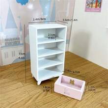 Puppenhaus Ornament, 1:12 Kaninchen Einzelbett, Kaninchen Bett, Kleiderschrank, Aufbewahrungsschrank, Mehrstöckiger Aufbewahrungsschrank, 12 Minuten Möbel Modell, Ob11 Puppenhaus Mini Ornament, Simulierte Villa Haus Männlich und Weiblich Holzmöbel, Geburtstagsgeschenk, Weihnachtsgeschenk, Miniatur Essen und Spielszene Kleinartikel Ornament, Mädchen Geburtstagsgeschenk, Heimdekoration