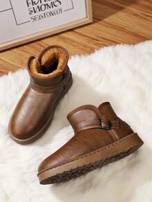 Nuevos botines de nieve de alta top para hombre en invierno, de fácil puesta, forrados térmicamente, cálidos, zapatos de nieve para exteriores, botas con forro de piel