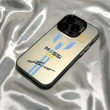 Football Superstar M-Messi M Logo Phone Case Compatible With  17 16e 16 15 14 13 12 11 Mini Pro Max Air X XR XSMAX 8 7 Plus Shockproof Matte Back Cover, Daily Use Case, Shockproof Protective Case, Durable Material, Lightweight Protective Case, Slim Protective Shell,  User Pure Cotton Skin-Friendly Top - Trộn màu - Xem 7