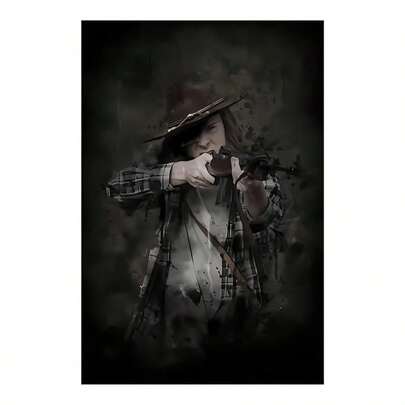 Lienzo de arte de pared de Carl de The Walking Dead - Póster sin marco de 12x18" para decoración de sala de estar y dormitorio Póster de lienzo Gran arte de pared Decoración de pared de lienzo Enmarcado