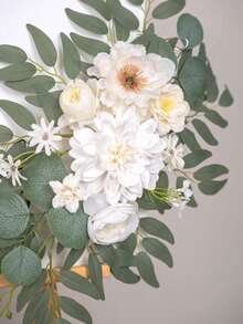 Bộ 2 món trang trí cổng hoa cưới và rèm cổng hoa giả, thích hợp cho tiệc chiêu đãi, bảng chào đón và phông nền lễ cưới. - 2pcs - Xem 6