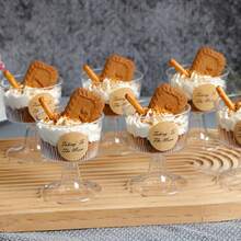 10/25/50 Tazze da dessert da 120ml (confermare le specifiche e le dimensioni prima dell'acquisto), tazze di plastica per feste, adatte per espresso, tiramisù, budino, cheesecake, pasticcini, mousse, ecc. Riutilizzabili, adatte per feste di compleanno, matrimoni, Ognissanti, Natale e Capodanno. (Bicchiere di plastica - Cupcake - Decorazione matrimonio - Decorazione compleanno)