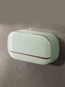 1PCLight Luxury Wall Mounted Double Compartment Leak Proof Soap Box With Lid Drip Tray, Suitable For Showerrooms Or Kitchens, Keeps Soap Dry To Prevent Water Accumulation, Square Non Perforated Bathroom Shelf, Elegant Countertop Wall Decoration, 11 Types Of Holiday Decorations - Multicolor - View 14