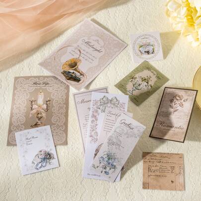 100 szt./opakowanie eleganckich francuskich naklejek do scrapbookingu, kreatywne, estetyczne naklejki, materiały dekoracyjne DIY, prezenty świąteczne, spersonalizowane artykuły szkolne do scrapbookingu