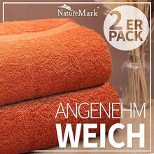 NatureMark 2 Pack Shower Towels Premium Quality 70 X 140 Cm Shower Towel Double Pack, 70 X 140 CM - Terracotta - View 3