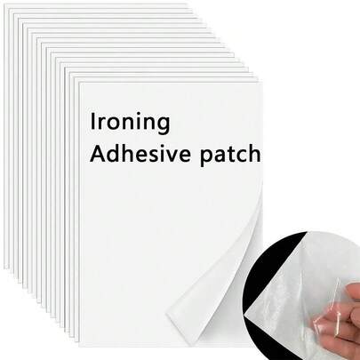 ورقة لاصقة الجانب للكي على الملابس، خفيفة الوزن، للصق الدائم بالحرارة على الأقمشة للملابس والقمصان والحقائب والبناطيل للديكور