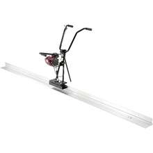 Gas Concrete Power Screed, 11ft Aluminum Board Straight Edge Bar Set, 4 Stroke Cement Finishing Vibrating Motor With Height Adjustable Handles, High Efficient Concrete Tools 6500RPM