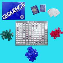 1 套顺序游戏，经典策略纸牌游戏，附有详细说明，非常适合家庭娱乐、万圣节、旅行、圣诞节、派对、户外野餐 - 无需电池，包括大型游戏板、独家筹码和精美卡片，派对游戏之选 | 经典纸牌游戏设计 | 卡片纸卡、派对游戏卡、团体游戏 - SCQUENCE - 查看 1