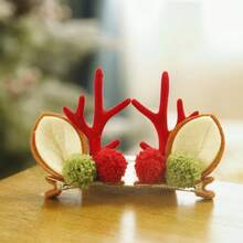 Fermaglio per capelli a forma di corna di renna natalizie, accessorio per capelli decorativo natalizio con campanellini, mollette per capelli, fermagli per capelli, accessori per capelli - Multicolore - Visualizzare 4