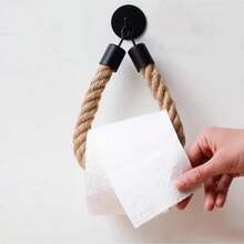 1 Stück 3M Klebehalter im nordischen minimalistischen Stil für Toilettenpapier, Seil Dekoration, geeignet für europäischen und japanischen Badezimmerstil