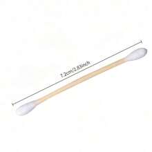 100 Pieces, Disposable Cleaning Cotton Swabs, Used For Cleaning Wounds, Removing Makeup And Cleaning, Double-Ended Cotton Swabs In Bags, Ear Cleaning Cotton Swabs, Makeup Removal And Cleaning Cotton Swabs, Disposable Sanitary Cotton Swabs, Boxed Or Bagged, Random - 白色 - 查看 8