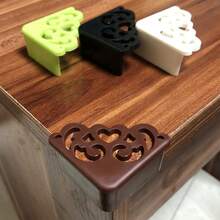 4pcs Silicone Corner Guards With Elegant Hollow Flower Design, Stylish Table Edge Protectors For Safety And Decor