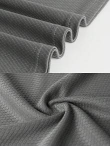 Women's Solid Color Round Neck Raglan Sleeve Open Hem Sports T-Shirt - Dark Grey - View 10