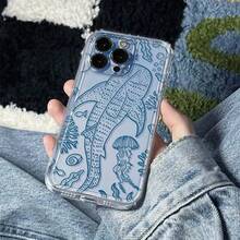 Funda de teléfono a prueba de golpes Funda de teléfono: Funda Transparente - Cubierta de Teléfono de TPU Suave de Lujo a Prueba de Golpes Compatible con iPhone 17, 16, 15, 14, 13, 12, 11 Pro Max, 16, 15, 14 Plus, 13, 12, X, XS Max, XR, 8, 7 Plus Aventura Submarina de Tiburón Ballena Protección contra Caídas - 1 pieza - Ver 6