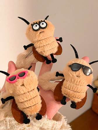 1pc Creative Cute Cartoon Character Funny Clip, Side Clip Hair Accessory, Claw Clips