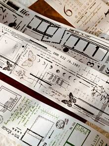 2m/Rolle Vintage Etikett Washi Tape, kreative ästhetische Aufkleber, DIY dekorative Collage Bastelbedarf, Geschenke, personalisierte Scrapbooking Schul-Schreibwaren