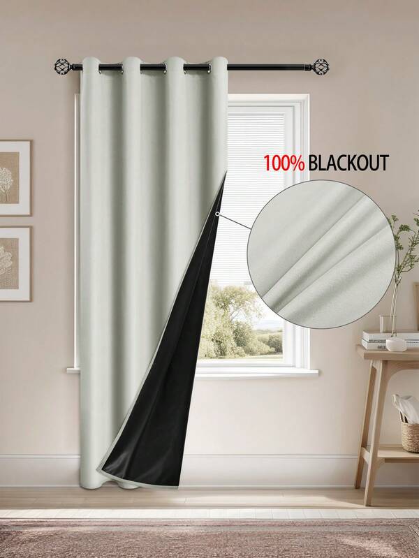 2pcs Of Curtains With Layered Insulated Lining, Suitable For Living Rooms, Bedrooms, And Bathrooms. Ideal For Home Decoration And Room Decoration. These Blackout Curtains Can Also Be Used For Christmas And Halloween Decorations,Room Decor