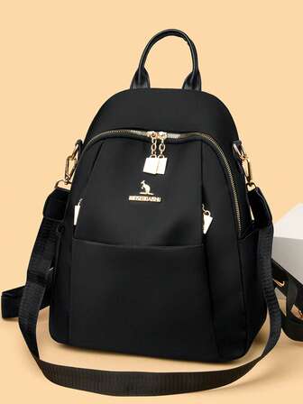 1 件（12.6 英寸 * 10.2 英寸 * 4.7 英寸）优雅女士时尚背包、手提包、单肩包、大容量、防刮耐磨材质、适合购物、约会、郊游、通勤、可调节肩带、时尚简约休闲别致背包