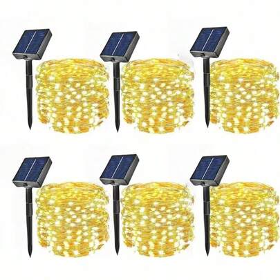 Solar Fairy Lights, Warm White 104FT/72FT/39FT/12FT Solar String Lights Outdoor Waterproof, 8 Modes LED Twinkle Lights For Garden Yard Tree Wedding,Solar Fairy Lights Solar Ground Lights Solar Lights Outdoor String Solar Powered Outdoor String Lights
