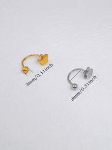 1 pieza Aro de nariz de acero inoxidable chapado en oro de 18K, pendiente de nariz de plata hipoalergénico y ligero, joyería de piercing de nariz, anillo de boca, anillo de nariz para mujer, anillo de labio, arete de trago, joyería de cartílago para niña y mujer