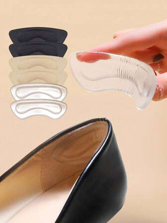 Hälskydd för högklackade skor - svart svamp och transparent gel, halkfri, halkfri, bekväm