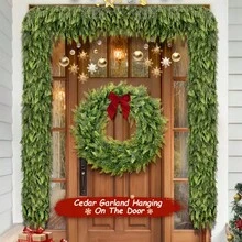 1 szt./3 szt. (3 różne rozmiary do wyboru) Sztuczne winorośle sosnowe do dekoracji świątecznych, dekoracja pokoju na Boże Narodzenie, sztuczne winorośle sosnowe, możliwość wykonania wianka świątecznego, wiszący sztuczny wieniec sosnowy z ochroną UV, świąteczna dekoracja domu, zimowa zielona girlanda, bieżnik na kominek, ozdoba stołu na święta - Wielokolorowe - Zobacz 4