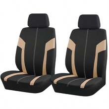 4pcs/9pcs Colorful Striped Mesh Car Seat Covers, Fit For Regular 5-Seat Vehicles
