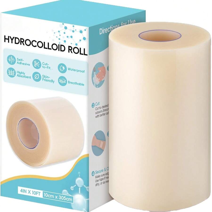 大尺寸水胶体敷料卷，柔韧亲肤水胶体胶带，防水水胶体敷料 - 彩色 - 查看 1