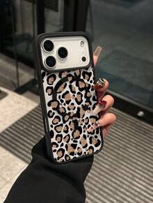 1 funda de teléfono eleganteNo incluye cordón ni soporte. Funda de teléfono de lujo con estampado de leopardo, magnética, con purpurina, a la moda. Funda de teléfono metálica de lujo con estampado de leopardo, compatible con 15 Professional, a prueba de golpes, con cobertura total, compatible con 16/11/13 Pro/15 Pro/15/13 Professional, compatible con 14/13/12. Regalo de cumpleaños de primavera. - Multicolor - Ver 4