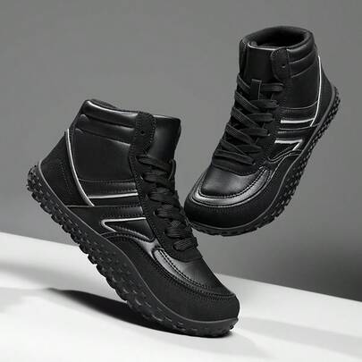 1. Couple's Wide-Toe Hiking Boots, Men's Autumn/Winter Outdoor High-Top Shoes/Boots, PU Waterproof Snow Boots, Trekking Boots, Outdoor Camping Exploration Hunting Boots, Anti-Slip Durable Women's Hiking Shoes, Large Size Lace-Up Outdoor Sports Shoes/Work Boots, Suitable For Autumn/Winter Leather Riding Boots.