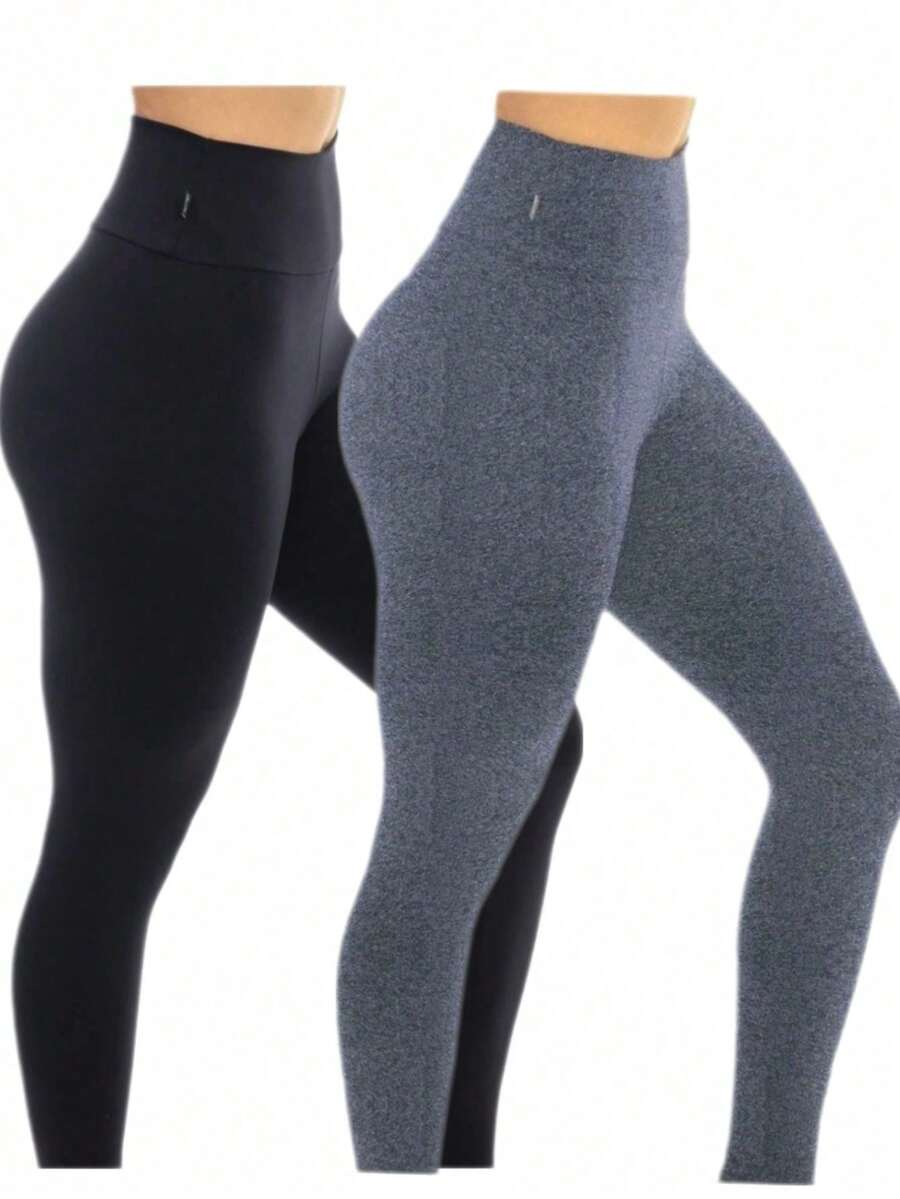 Kit 2 Calça Legging Básica Fitness - Multicolorido - Visão 1
