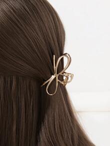 1 件简约发夹，带蝴蝶结和设计，适合女士，发夹发饰，发髻街头，学校爪夹发夹发夹发夹发夹发夹接发夹秋冬度假装女士