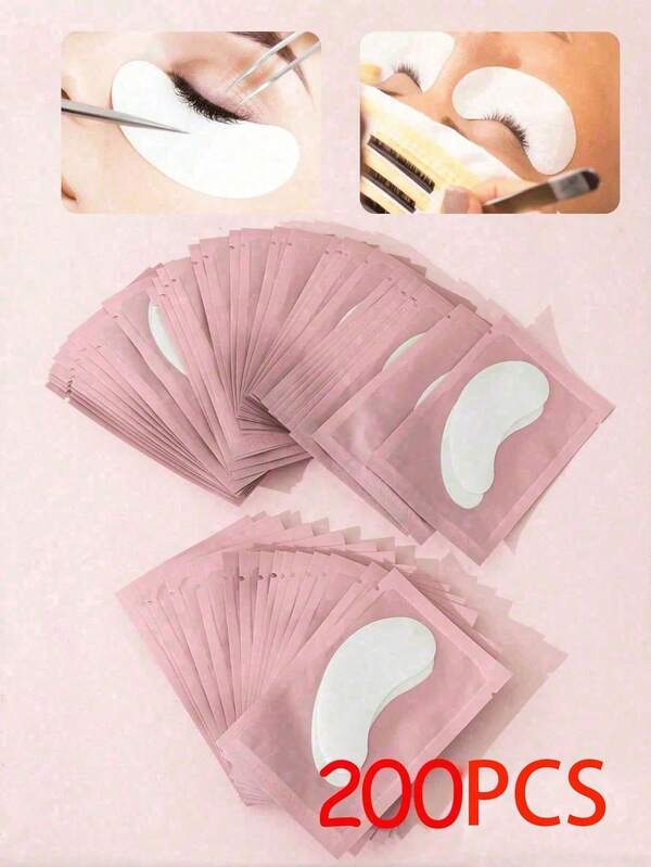 200pcs Eyelash Extension Glue-Free Eye Patches, Eyelash Extension Tools, Eyelash Extension Isolation Protection Tools
