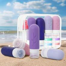 Travel Essentials 17-Piece Silicone Travel Bottles Set, Leakproof Empty Refillable Spray Bottles And Squeeze Bottles For Toiletries, Travel Size Containers For Cosmetics, Shampoo, Conditioner, Soap, Lotion, Liquid, Must-Have Travel Essentials For Women, Complete Travel Kit With Portable Storage Bag, Perfume Travel Refillable Atomizer And Small Spray Bottle Keychain, Ideal Travel Toiletries Organization Solution, Refillable Perfume Bottle For Daily Use, Travel Size Toiletries For Airplane And Cruise Essentials, Beach Vacation Essentials And Easter Gifts For Women, TSA-Friendly Travel Containers For Carry-On Luggage, Versatile Travel Accessories For Weekend Getaways And Business Trips, Lightweight Compact Design For Easy Packing, Perfect Travel Essentials For Cruise, Camping, And Holiday Travel - 彩色 - 查看 11