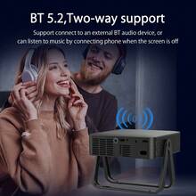 YJMOYE YJMOYE Projektor R2 tragbarer Mini-Autofokus 1080P 4K Smart Movie Projektor 360 ° Rotation Deckenprojektion 5G WiFi6 Kabellos Kino LED Raum Projektoren kompatibel mit IOS /Android Handy