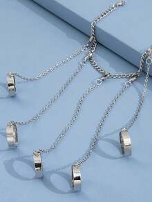 New Punk Style Silver Knuckle Ring Chain, Adjustable Fashion Jewelry For Men And Women, Hip Hop Accessories Gift