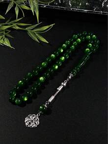 1pc Muslim Multi-Color Glitter Single Tasbih, Combining Vintage Aesthetics And Religious Culture, Providing A Distinctive Wearing Experience For Those Pursuing Individuality And Connotation - Multicolor - View 10