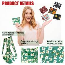 12 Pack Reusable Grocery Bag, Foldable Shopping Bag, Large Capacity Gift Tote Bag, Storage Bag For Groceries - Multicolor - View 3