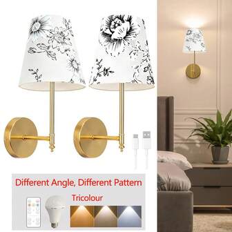 2 Pacotes Lâmpada de Parede com Padrão Novo Cor Preto/Cobre Lâmpada de Cabeceira Sala de Estar Moderna Simples Lâmpada de Varanda Corredor Escada Lâmpada de Parede LED para Quarto