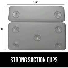 - Almohada de bao para Tina, ventosas mejoradas, Almohadas de Tina de Lujo, reposacabezas para Soporte para Cuello y Espalda, SPA Relajante en el hogar, baeras de hidromasaje y - 2 paneles + gris - Ver 5