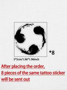 5 cái/bộ thiết kế hình xăm lời nguyền hoạt hình phong cách tối, hình xăm tạm thời cosplay gợi cảm bền bỉ, hình xăm giả dễ thương nhiều màu sắc không thấm nước cho nam và nữ, kéo dài 1-5 ngày - Nhiều màu - Xem 8