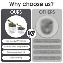 多功能蔬菜切碎器、压蒜器、蒜蓉器、蔬菜压碎器、水果捣碎器、手动蒜蓉研磨器，厨房工具 - 彩色 - 查看 11